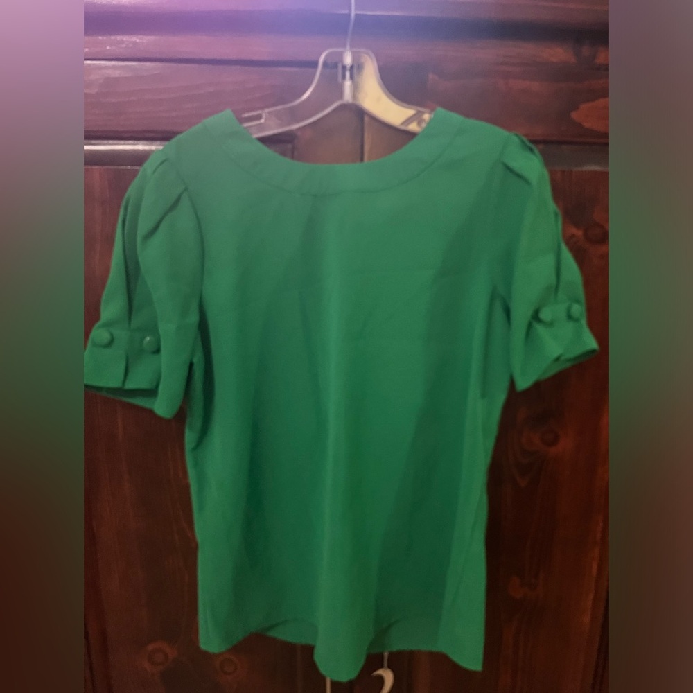Brand new green dress up blouse